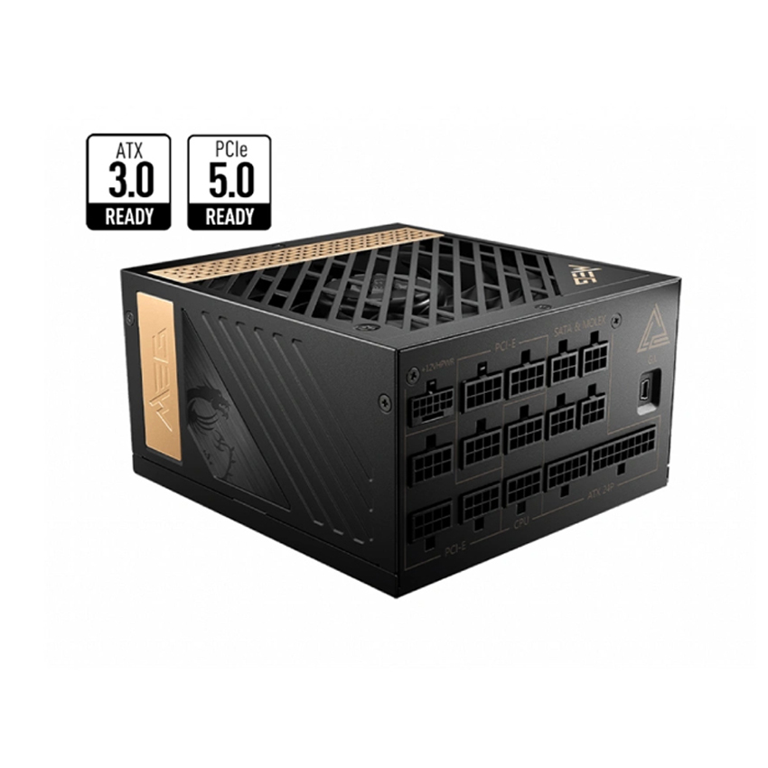 Nguồn Máy Tính MSI MEG Ai1000P PCIE 5.0 (1000W, 80 Plus Platinum, ATX 3.0)