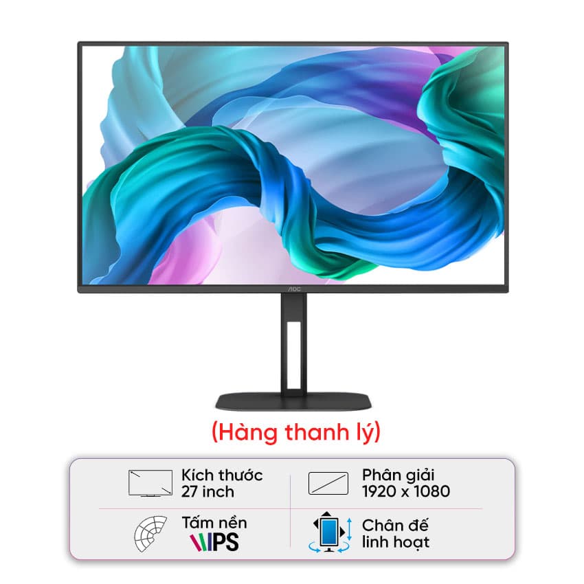Màn hình AOC 27V5/BK/74 (27 inch/FHD/IPS/75Hz/4ms)