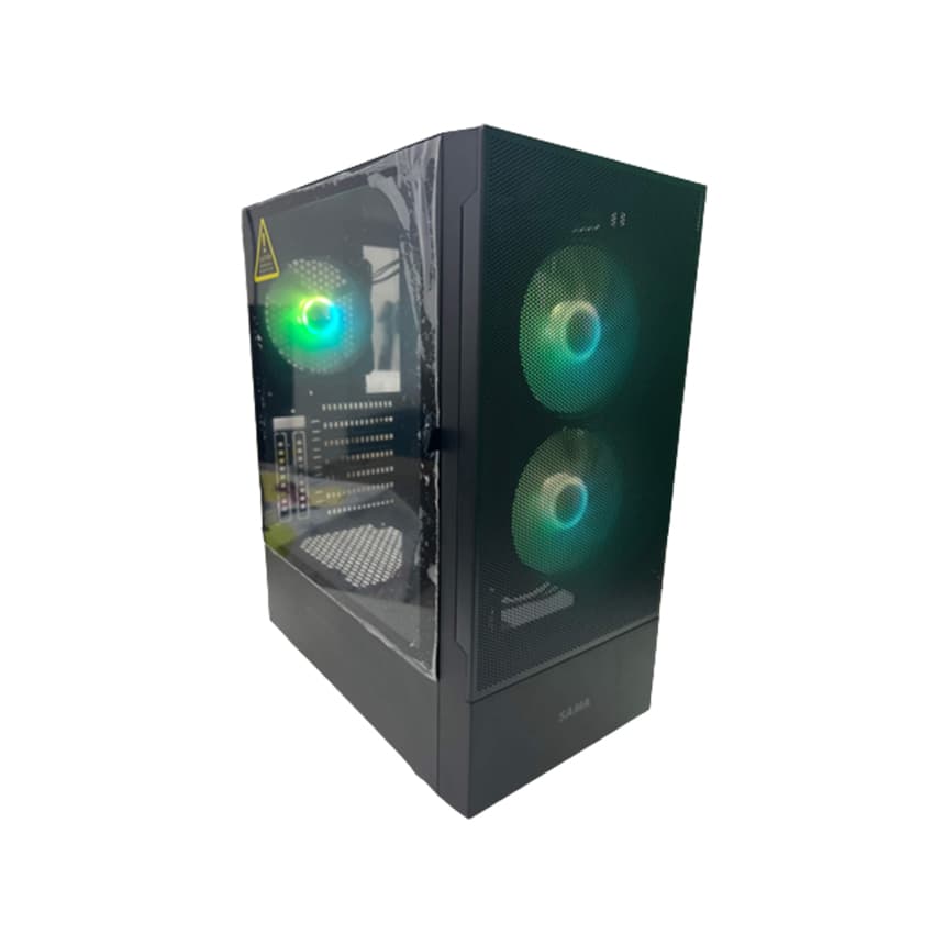 Vỏ Case SAMA 3307 Black (ATX/Mid Tower/Màu Đen/Kèm sẵn 3 Fan ARGB)