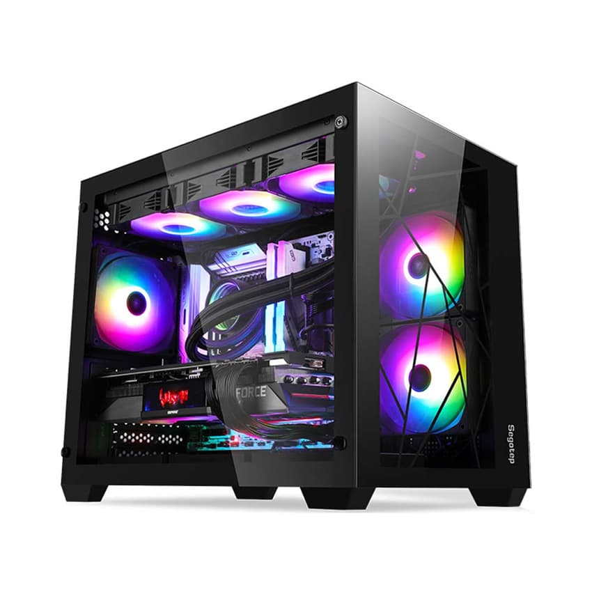 Vỏ Case Segotep LUMI II BLACK TYPE-C (MATX/Mid Tower/Màu Đen)