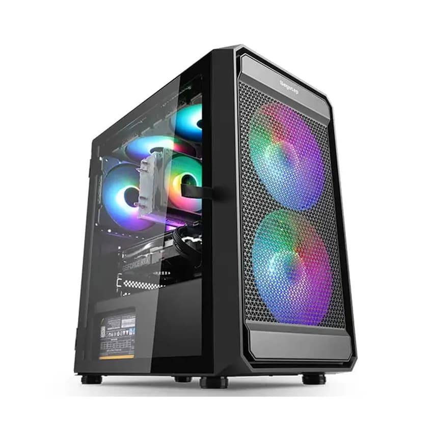Vỏ Case Segotep ARTIST 2F RGB Black (MATX/Mid Tower/Màu Trắng/2 Fan ARGB)