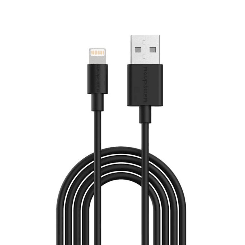 Cáp sạc điện thoại RavPower RP-CB031 dài 2m - Màu đen - USB to Lighning (CADT404)