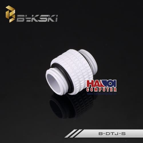 Fitting Bykski Male - Male Rotary Deluxe White (Hàng Thanh Lý)