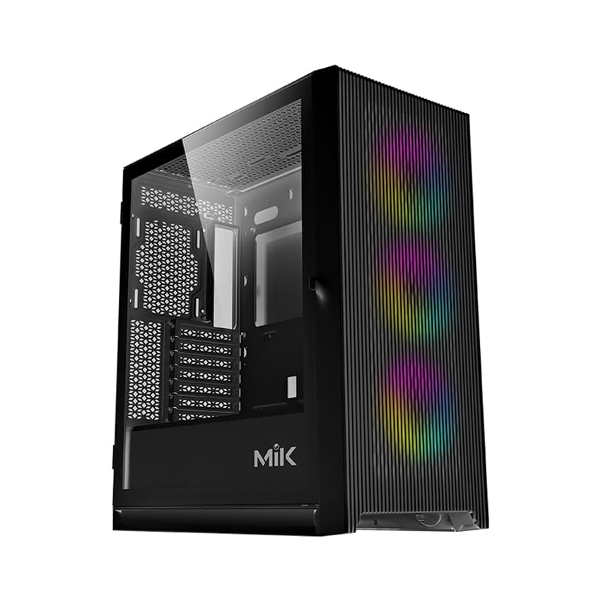 Vỏ Case MIK STORM 360 BLACK - 3FA (ATX/Mid Tower/Màu Đen/3Fan ARGB)