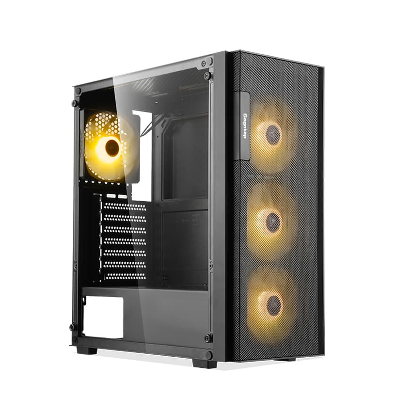 Vỏ Case SEGOTEP AXE 5 BLACK (ATX/Mid Tower/Màu Đen/4 Fan ARGB)