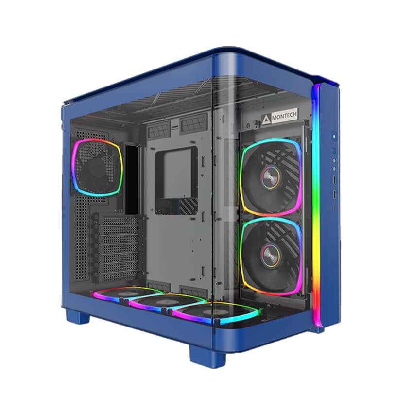 Vỏ Case MONTECH KING 95 PRO BLUE (ATX/Mid Tower/Màu Xanh/6 Fan ARGB)