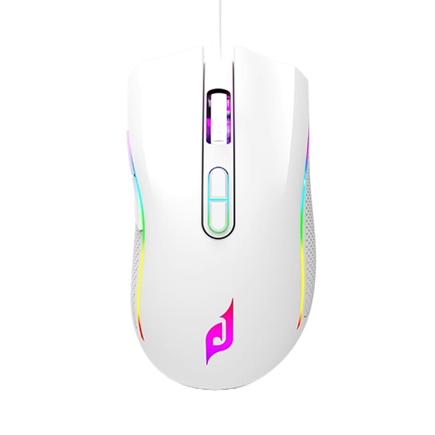 Chuột gaming không dây Edra EM624W trắng (USB Wireless 2.4Ghz/Bluetooth/RGB/Huano switch)