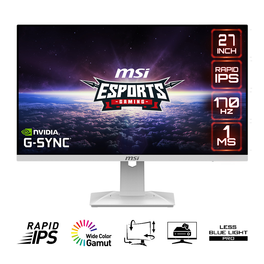 Màn hình MSI G274QRFW (27 inch/WQHD/Rapid IPS/170Hz/1ms)