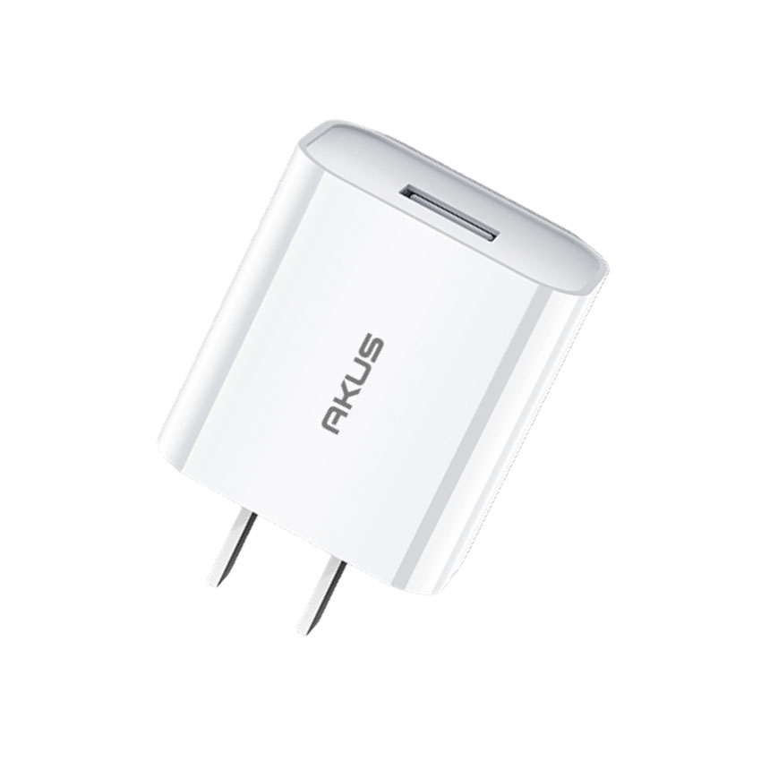Củ sạc nhanh VOOC AKUS M5A PRO - QC 3.0 - 01 CỔNG USB TYPE A - MÀU TRẮNG