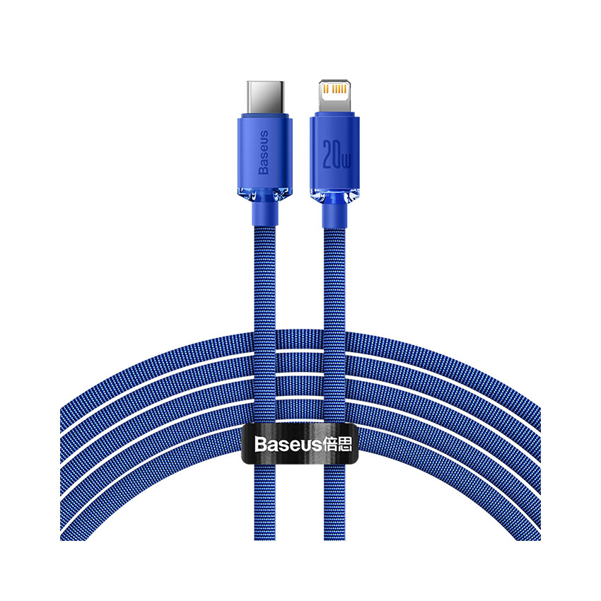 Cáp Baseus Crystal Shine Type-C to Lightning 2M Blue