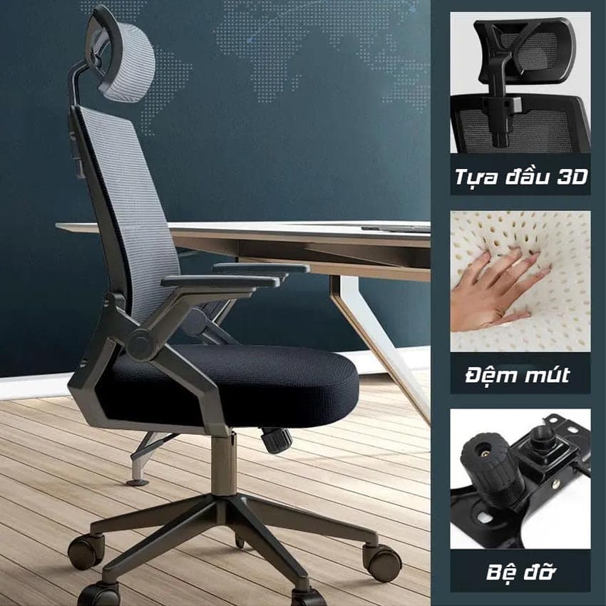 Ghế Công Thái Học Xiaomi Manson Ergonomic - Đen 