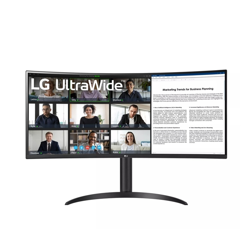 Màn hình LG UltraWide 34WR55QC-B (34 inch/WQHD/VA/100Hz/5ms/USB-C 65W/Cong)