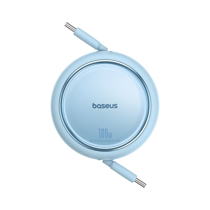 Cáp Baseus Free2Draw Mini Retractable Type-C to Type-C 100W 1m - Màu xanh