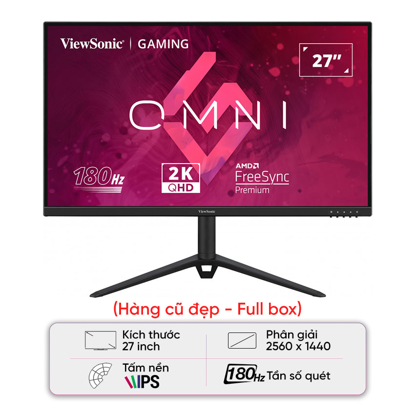 Màn hình Viewsonic VX2728J-2K (27 inch/QHD/Fast IPS/180Hz/0.5ms) Cũ đẹp (Full box)