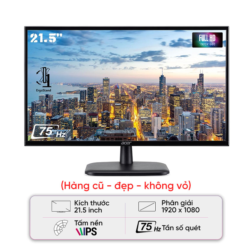 Màn hình Acer EK220Q - Cũ đẹp (Không vỏ hộp, kèm Adapter)