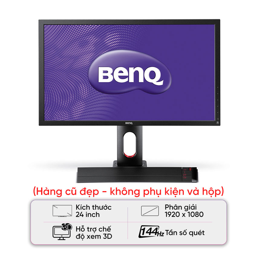 Màn hình BenQ XL2420Z (24 inch/FHD/WLED/TN/350cd/m²/DP+VGA+HDMI+USB+DVI-D/60Hz/1ms/3D) - Cũ đẹp ( Không vỏ hộp PK)