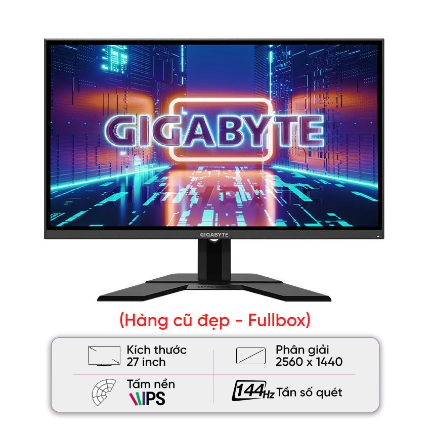 Màn hình Gaming Gigabyte G27Q (27inch/QHD/IPS/144hz/1ms/Loa) - Cũ đẹp (Full box)