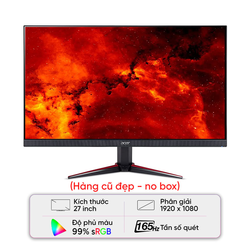 Màn hình Acer Nitro VG270 S (27 inch/FHD/IPS/165Hz/0.5ms) - Cũ đẹp (Không vỏ hộp, Kèm nguồn + HDMI)
