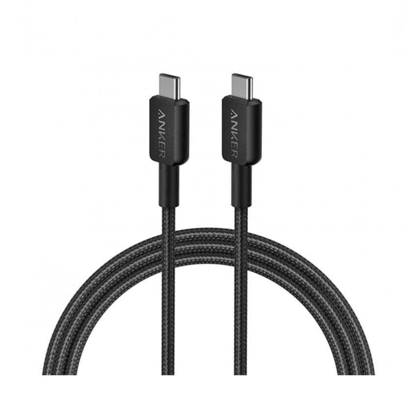 Cáp sạc Anker 322 C-C 1.8m Nylon Đen (Black) B2B_A81F6H11