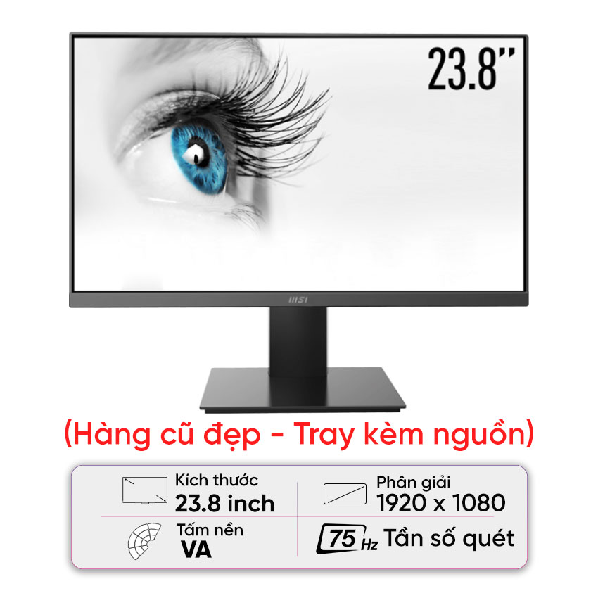 Màn hình MSI Pro MP241X (23.8 inch/FHD/VA/75Hz/8ms) - Cũ đẹp (Tray, kèm nguồn )