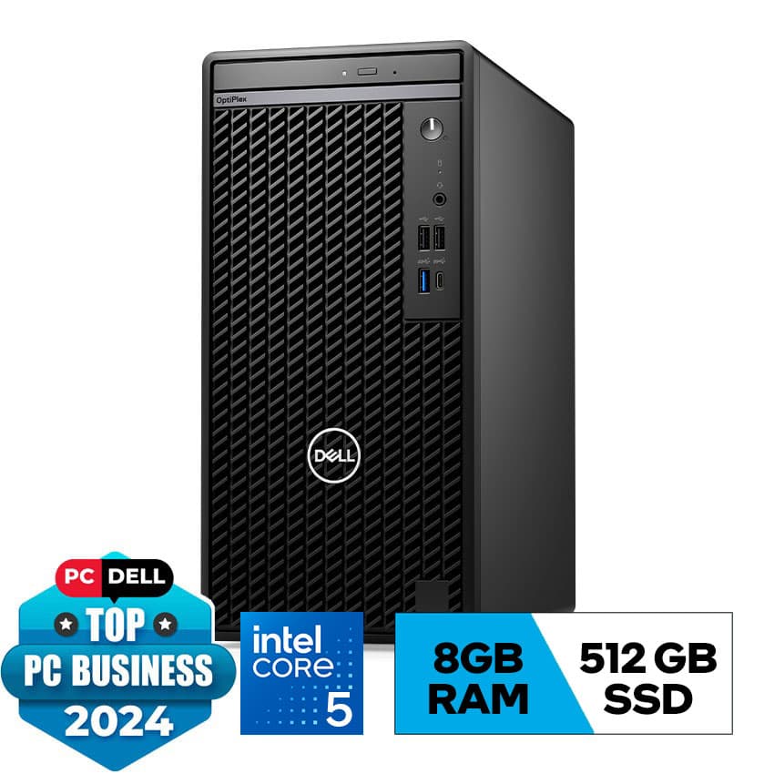 PC Dell Optiplex 7020 Tower (i5 14500 vPro 8GB RAM DDR5/512GB SSD/Wifi/K+M/Win 11/Đen) (42OT702002)