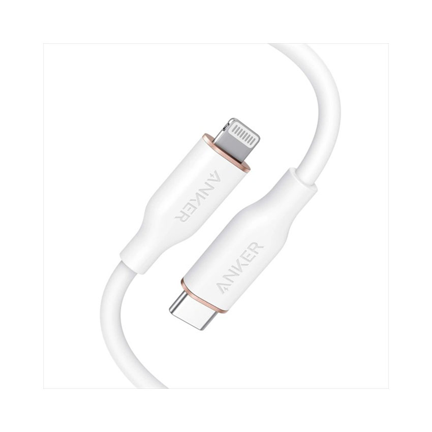 Cáp sạc Anker PowerLine III C-C 0.9m FLOW màu trắng (white) B2B_A8552H21